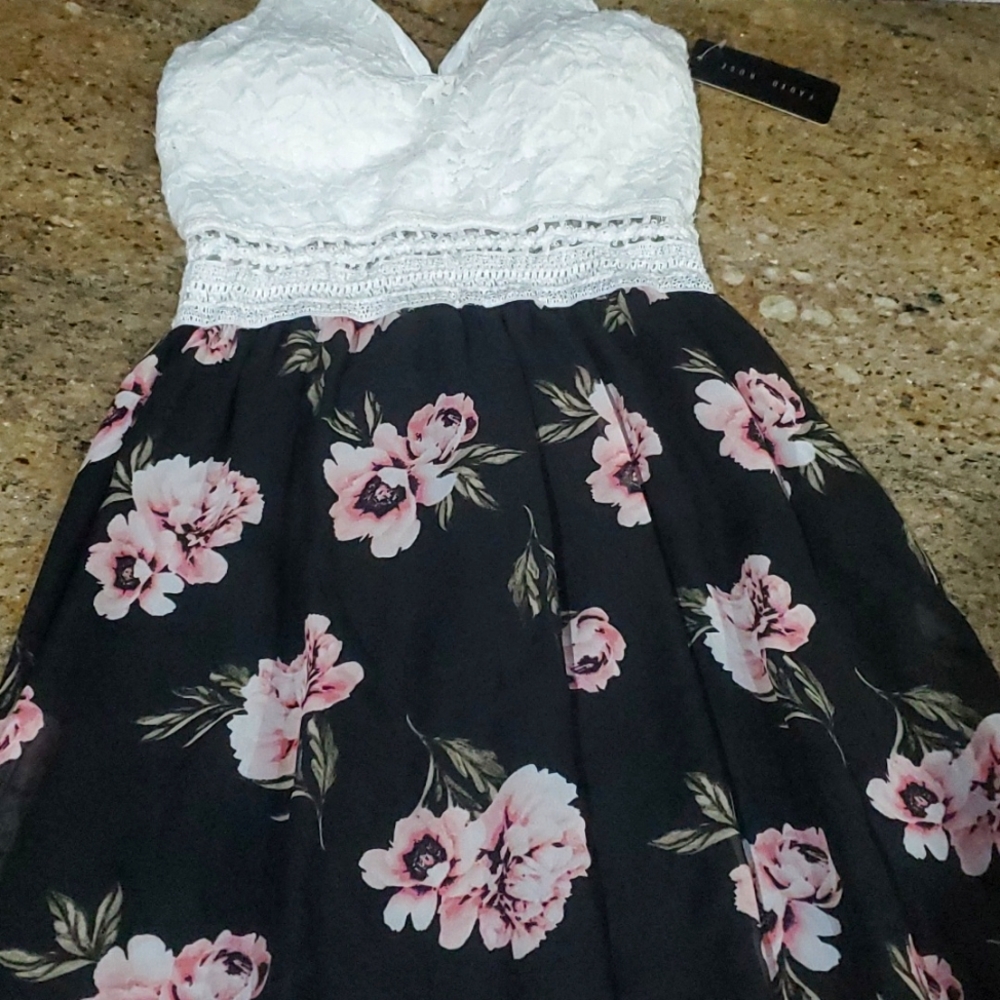 Long Floral Maxi Dress S